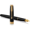 Ручка перьевая PARKER ESSENTIAL SONNET MATTE BLACK GT F 1931516